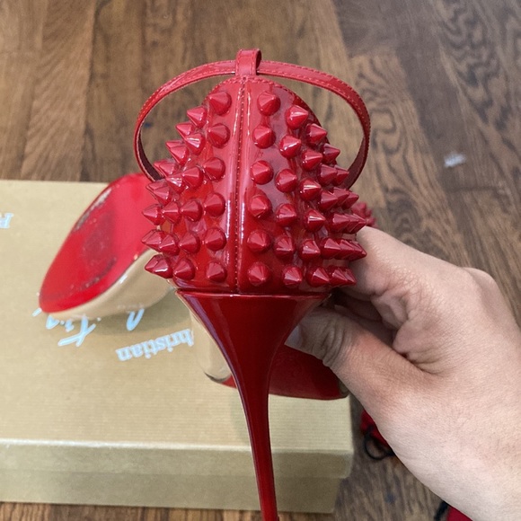 Christian Louboutin Pina spike nude heels - Picture 7 of 13